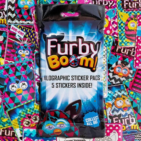 1 [NEW] FURBY STICKERS PACK HOLOGRAPHIC Y2K 90's STYLE COLLECTIBLE STICKERS - Picture 1 of 3